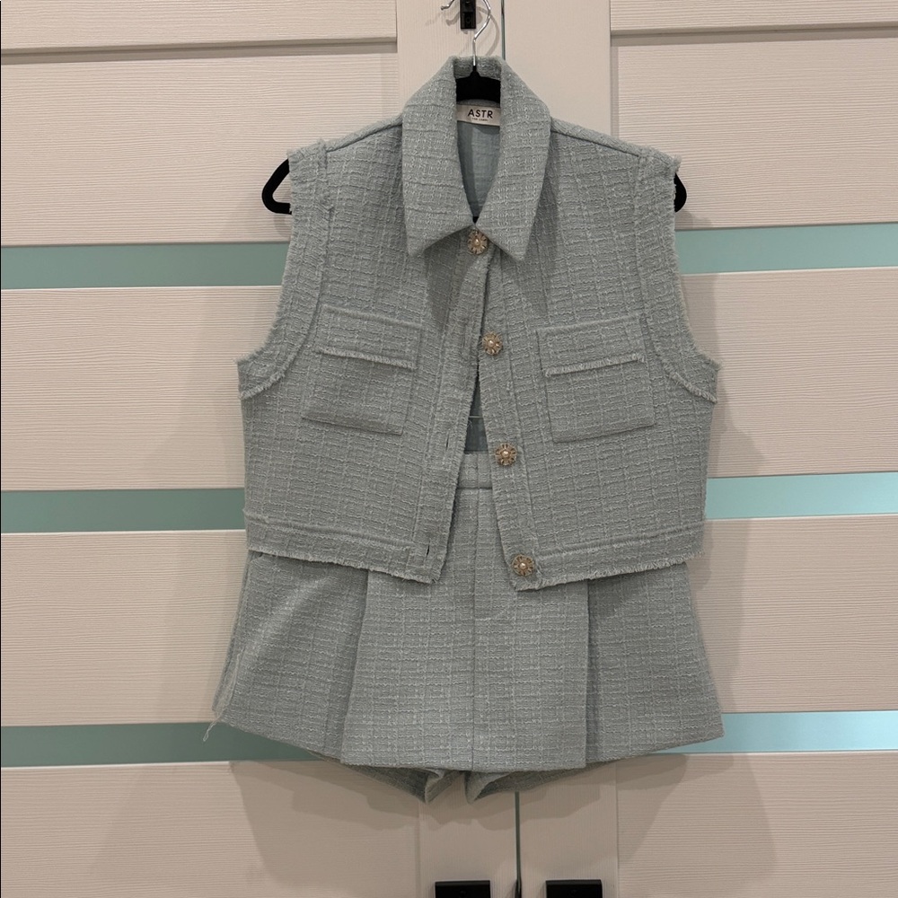 ASTR The Label Soft Gray Tweed Ensemble